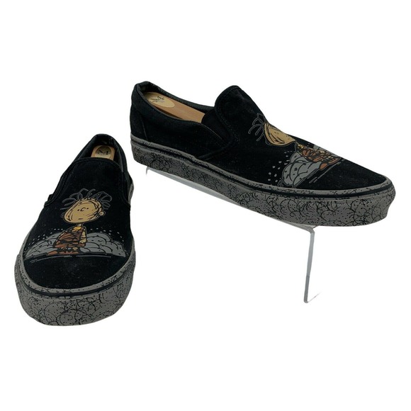 Vans Other - Vans Charlie Brown Pigpen Sneakers Mens 9 Black Slip On Laceless Skateboarding